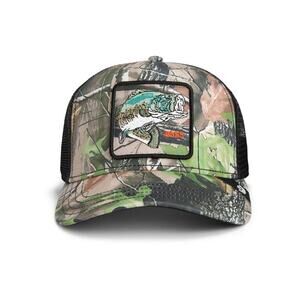 Goorin Bros Animal Farm Trucker Baseball Snapback Hat Cap Camouflage Bass Fish